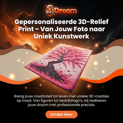 Gepersonaliseerde 3D-Relief Print – Van Jouw Foto naar Uniek Kunstwerk (Lijstformaat • Portret • Landschap)