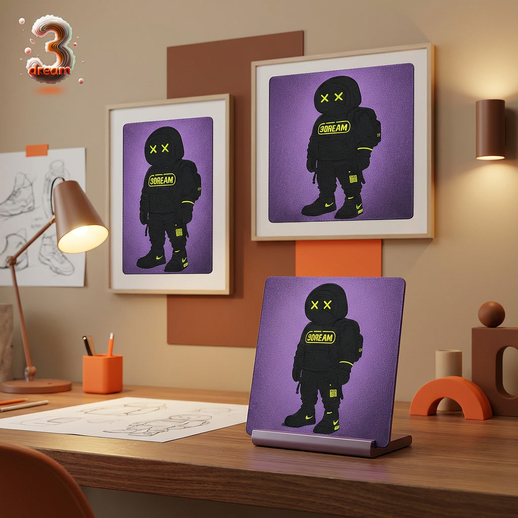 Gepersonaliseerde 3D-Relief Print – Van Jouw Foto naar Uniek Kunstwerk (Lijstformaat • Portret • Landschap)