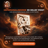 Gepersonaliseerde 3D-Relief Print – Van Jouw Foto naar Uniek Kunstwerk (Lijstformaat • Portret • Landschap)