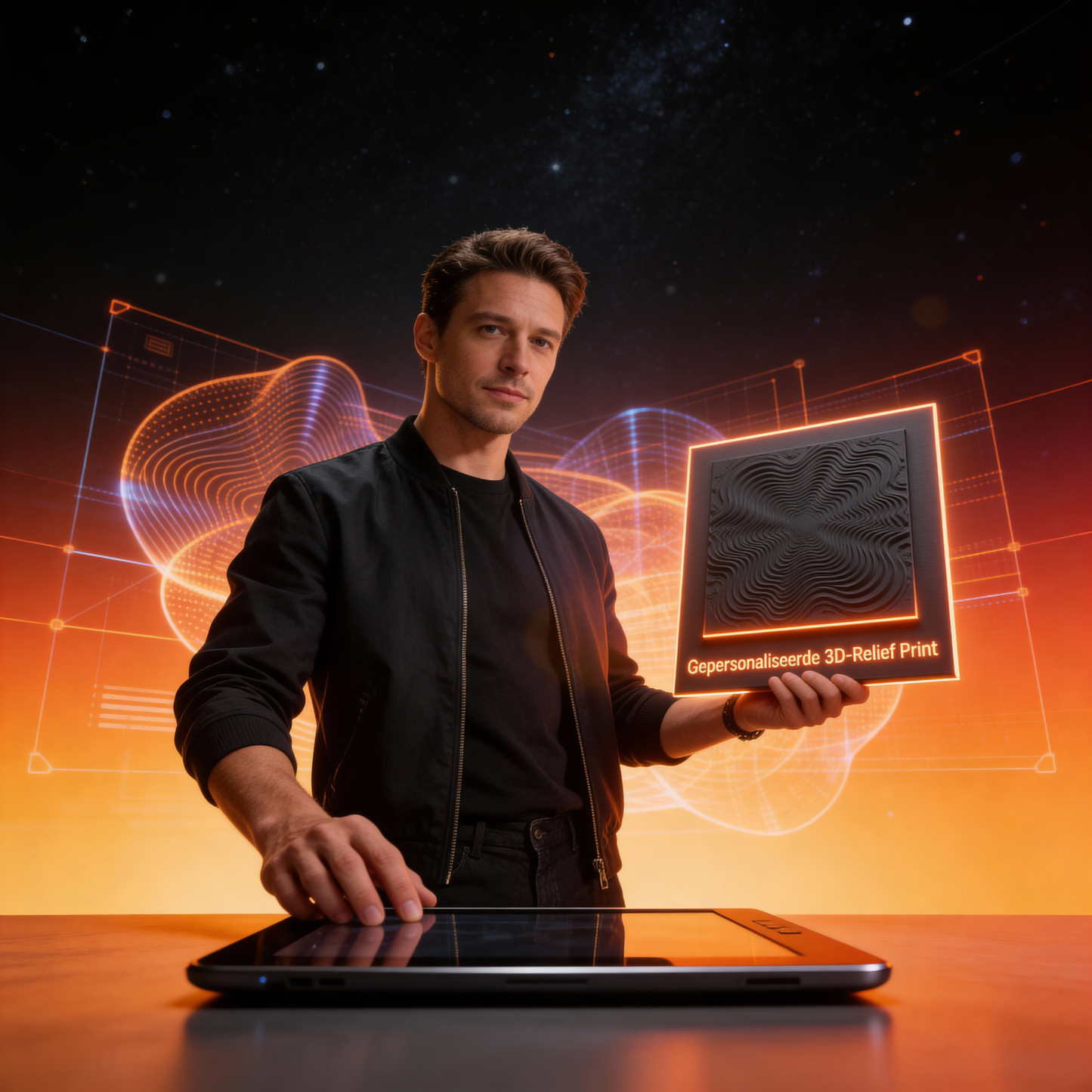 Gepersonaliseerde 3D-Relief Print – Van Jouw Foto naar Uniek Kunstwerk (Lijstformaat • Portret • Landschap)