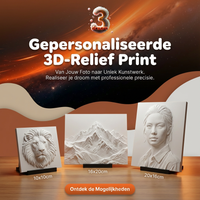 Gepersonaliseerde 3D-Relief Print – Van Jouw Foto naar Uniek Kunstwerk (Lijstformaat • Portret • Landschap)