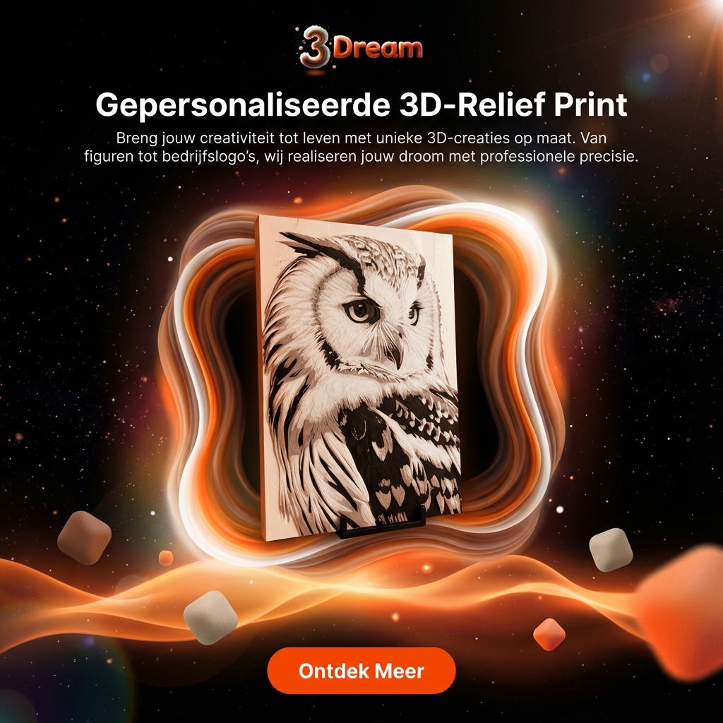 Gepersonaliseerde 3D-Relief Print – Van Jouw Foto naar Uniek Kunstwerk (Lijstformaat • Portret • Landschap)